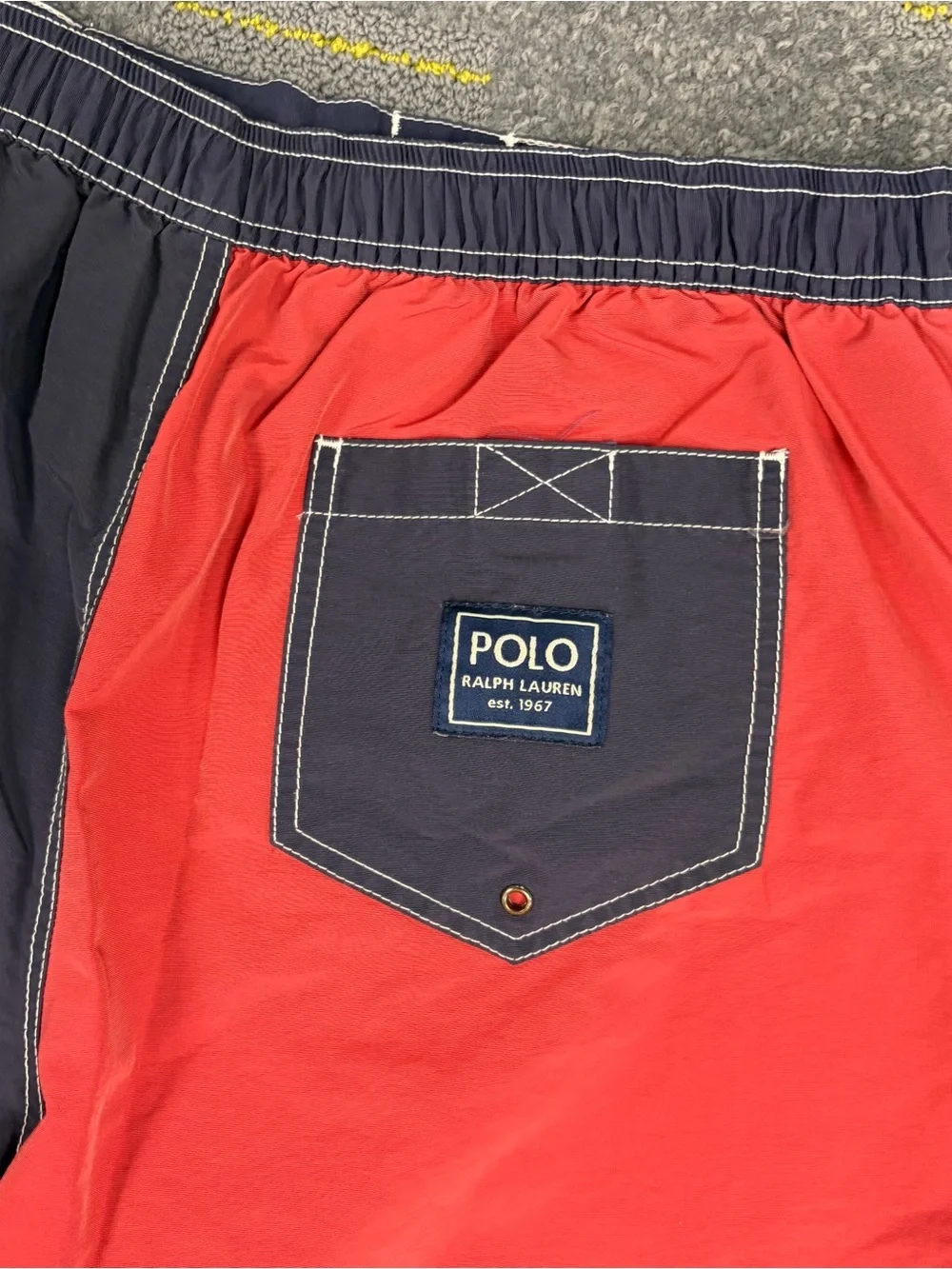 Polo Sport Ralph Lauren Swim Trunks Mens Large Lined Drawstring Pockets 90s Y2K